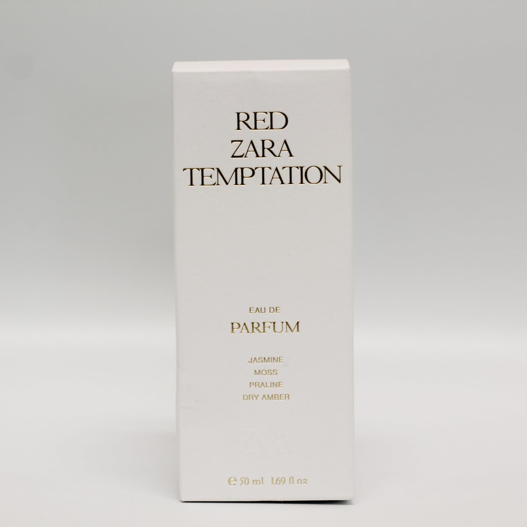 Zara Red Temptation boxed packaging emphasizes luxury gifting appeal and premium branding.