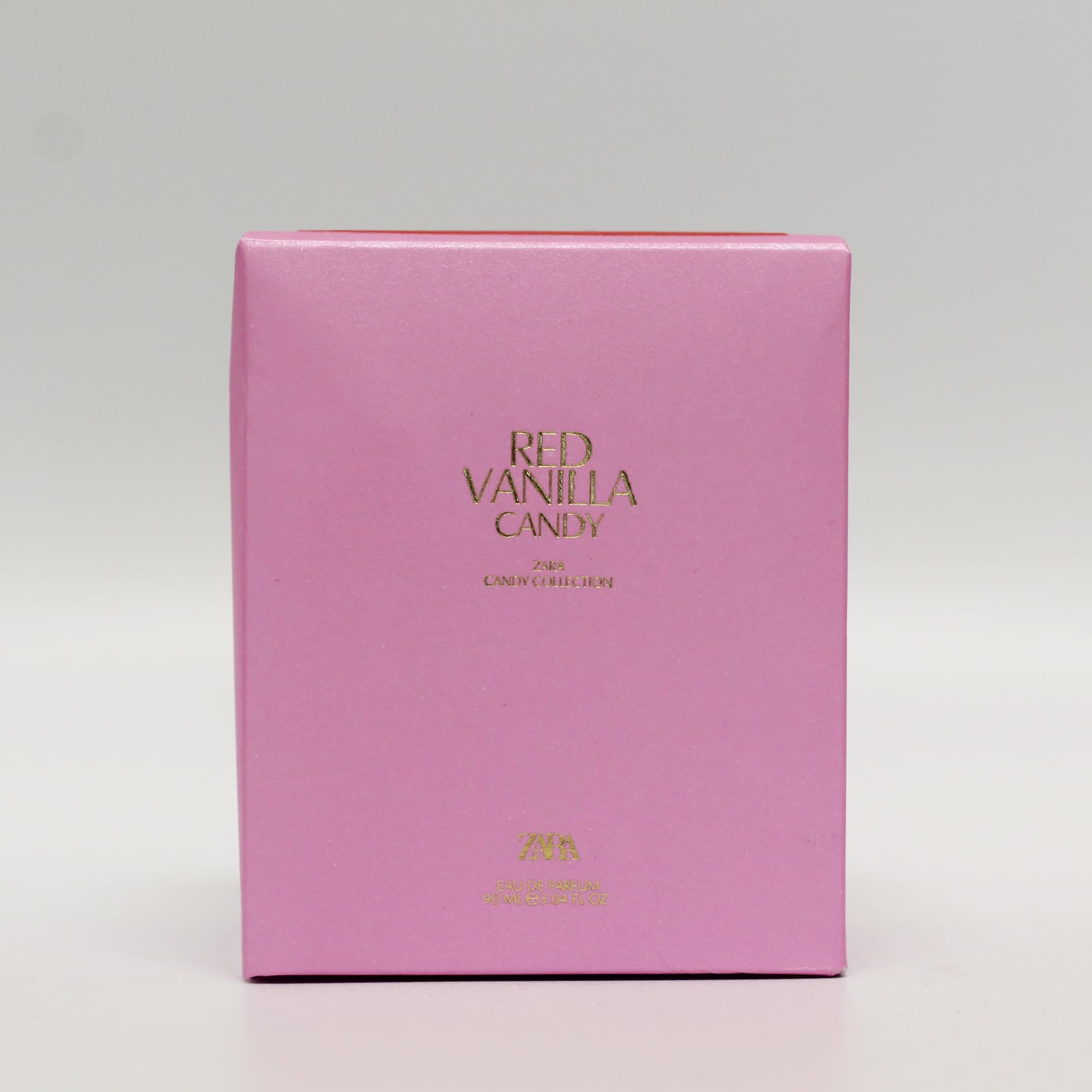 ZARA Red Vanilla Candy box packaging, elegant gift-ready presentation.