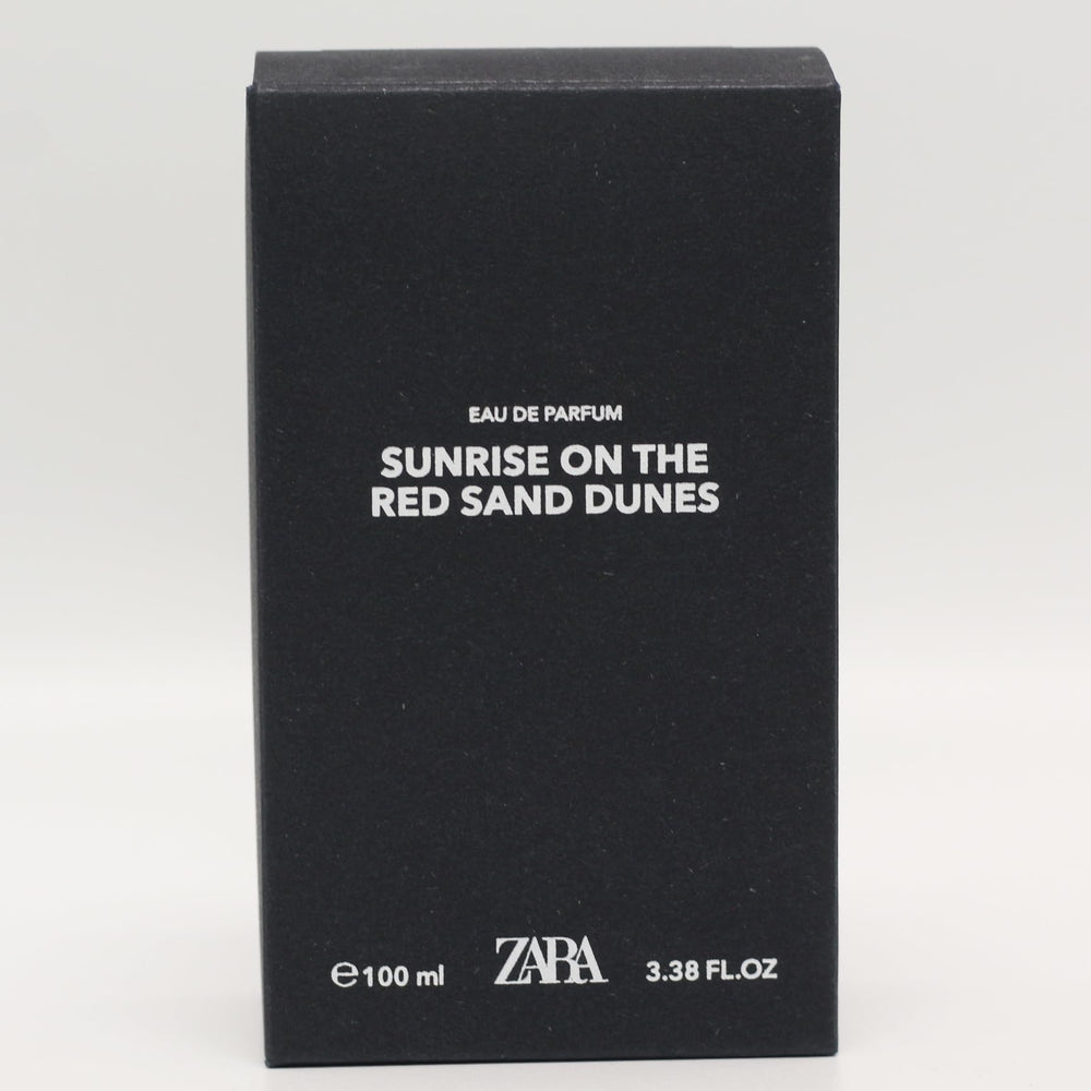 Zara Sunrise packaging showcases a sleek 100 ml bottle