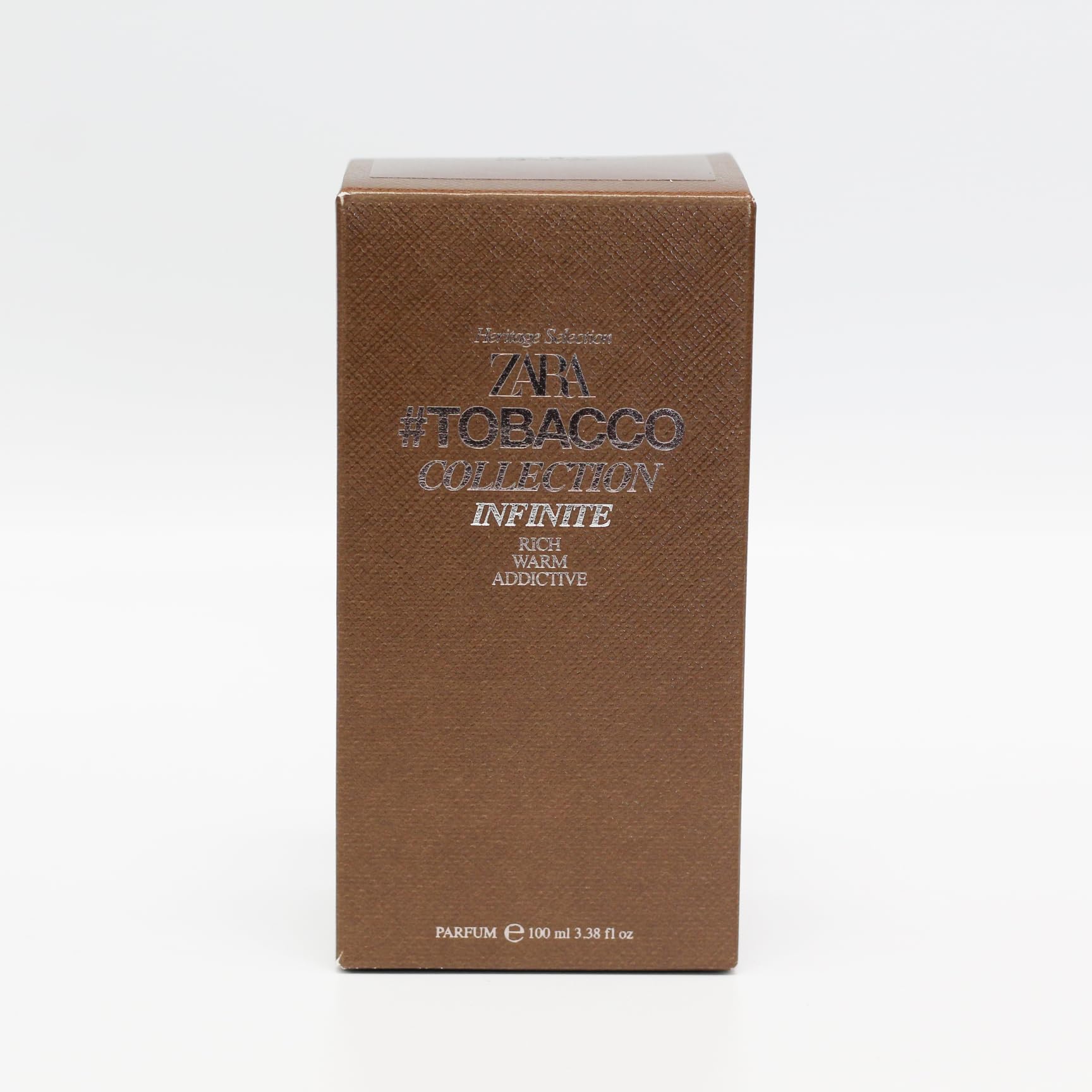 ZARA Tobacco Infinite Rich Warm EDT packaging, premium gifting option.