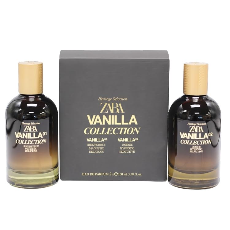 ZARA Vanilla Collection 01 EDP bottle with orange blossom and vanilla tones for day-to-night wear.