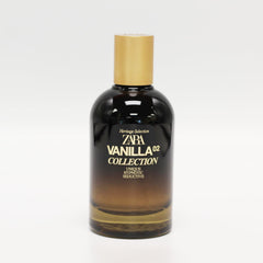 Zara Vanilla Collection 02 bottle front view shows premium EDP design and grip.