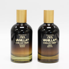 ZARA Vanilla Collection 02 EDP bottle highlighting bourbon vanilla and spicy notes for a gourmand vibe.