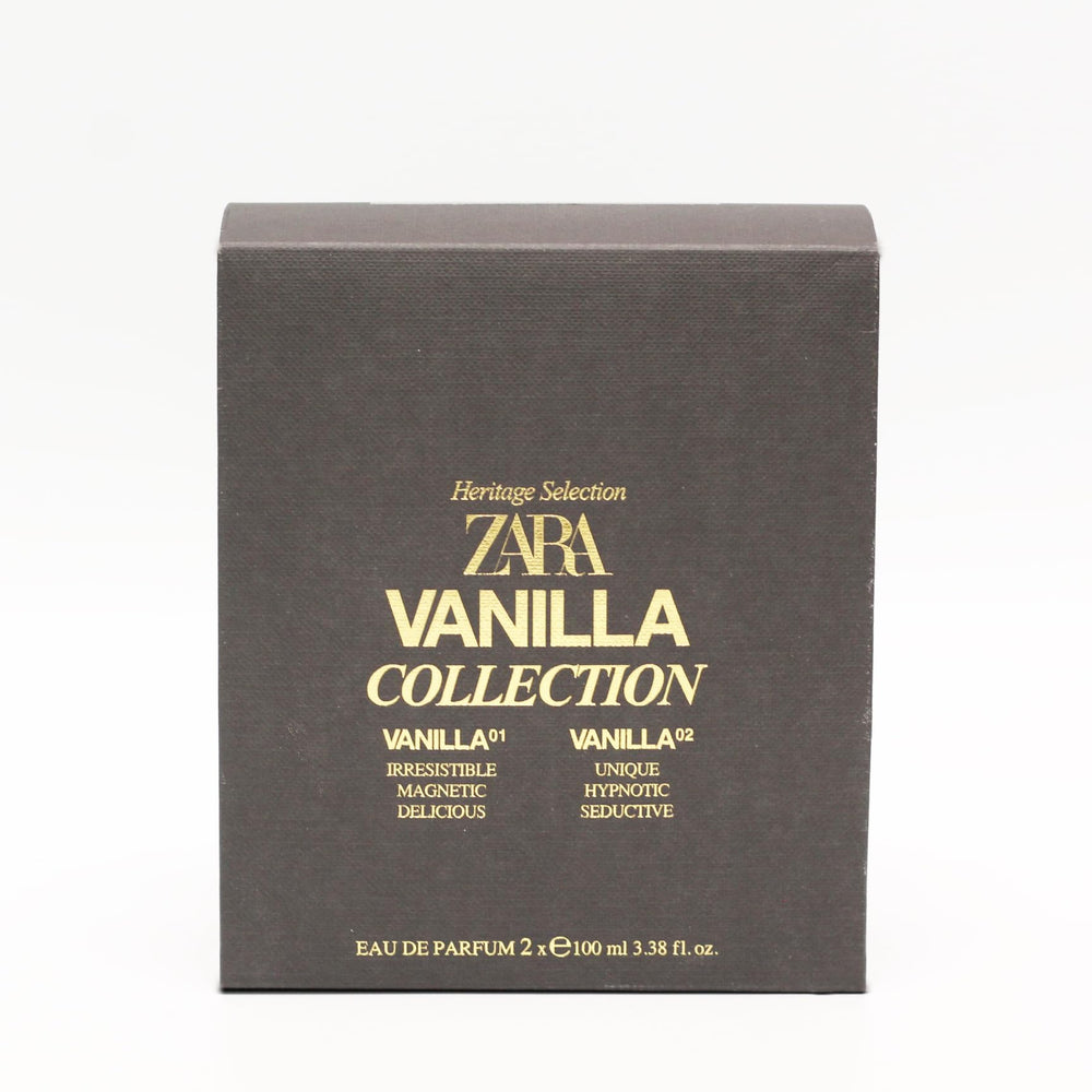 ZARA Vanilla Duo Pack packaging showing two fragrances for versatile layering.