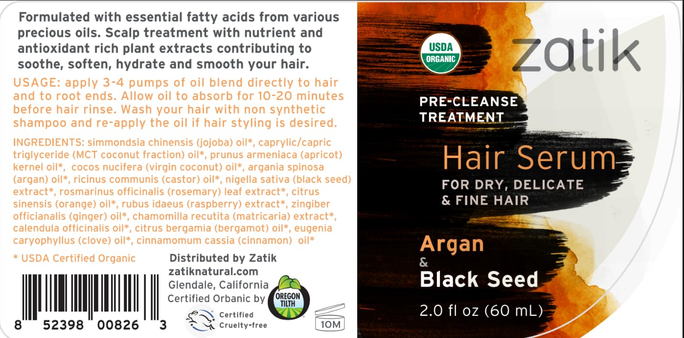 Zatik Hair Serum applied to damp hair for lightweight definition