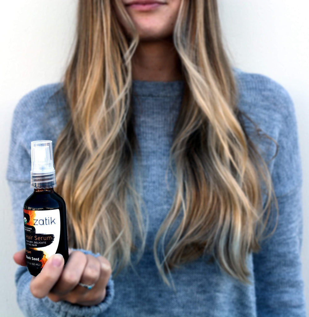 Zatik Hair Serum travel packaging for on-the-go care