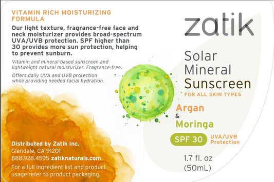 Zatik Naturals argan and moringa ingredients highlight a nourishing, non-greasy feel