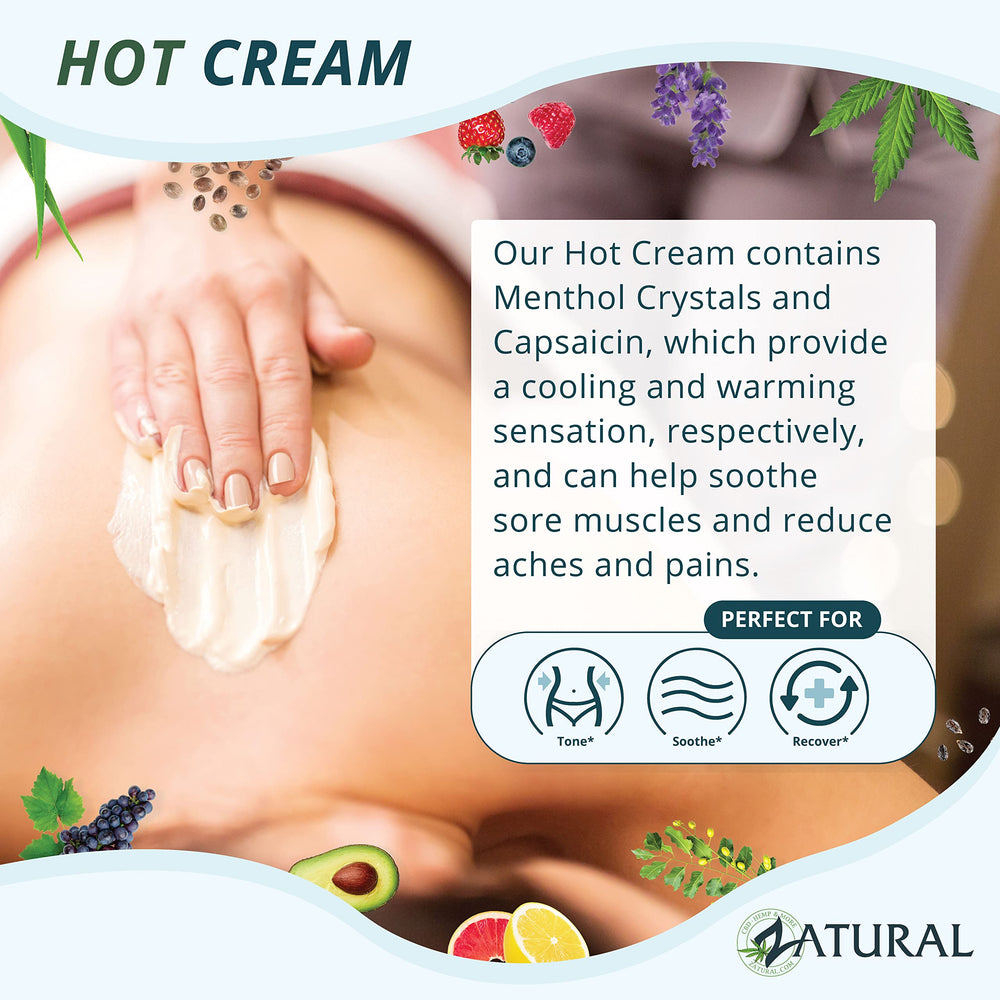 Zatural Hot Cream next to body wrap setup suggesting care use.