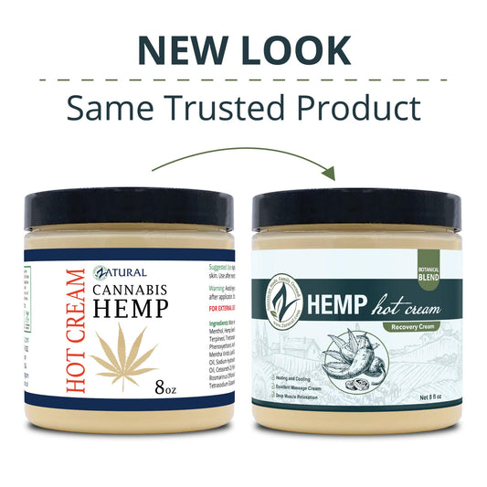 Zatural hemp hot cream massage application showing use during session.
