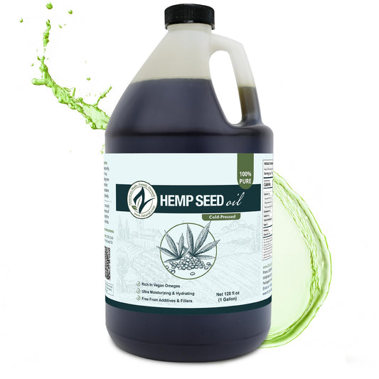 Zatural Hemp Oil 1-Gallon bottle front with label showing pure omega-rich oil