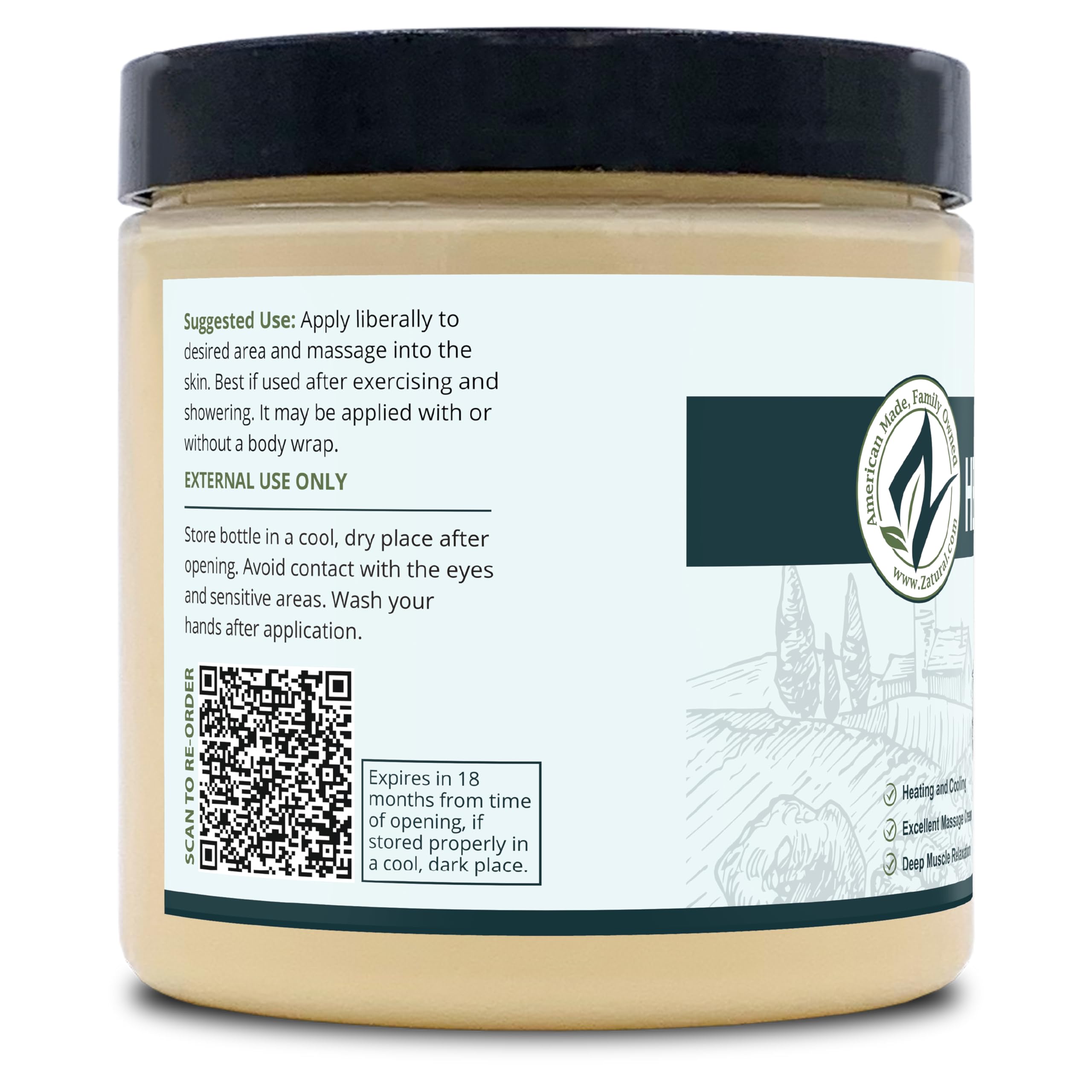 Close-up of Zatural hemp oil blend used for nourishing care.
