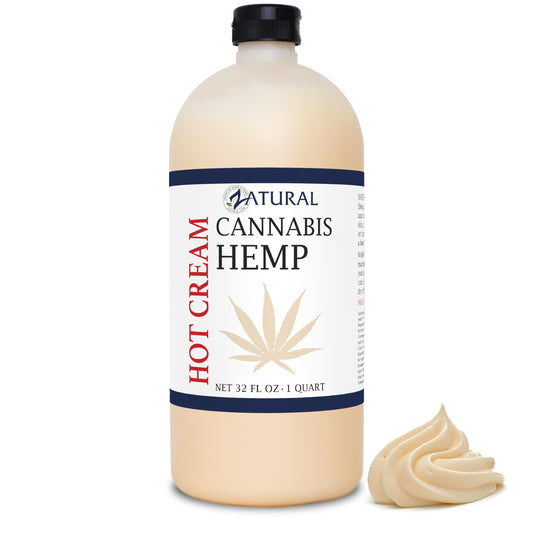 Zatural Hemp Hot Cream bottle pour ideal for massage preparation