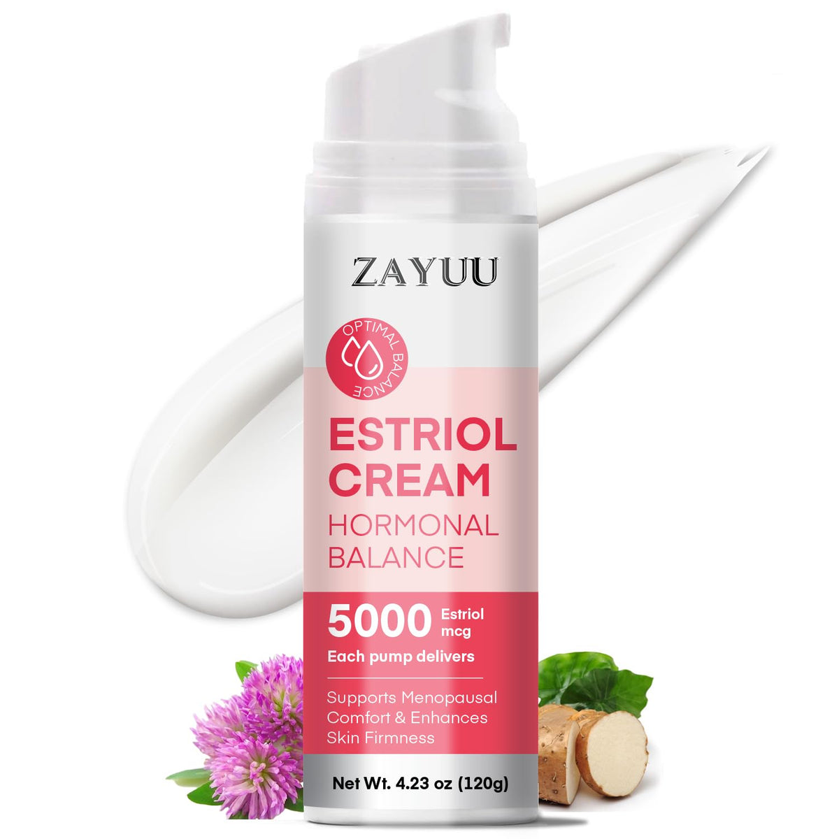 ZAYUU Estriol face cream bottle pump enables easy daily hydration