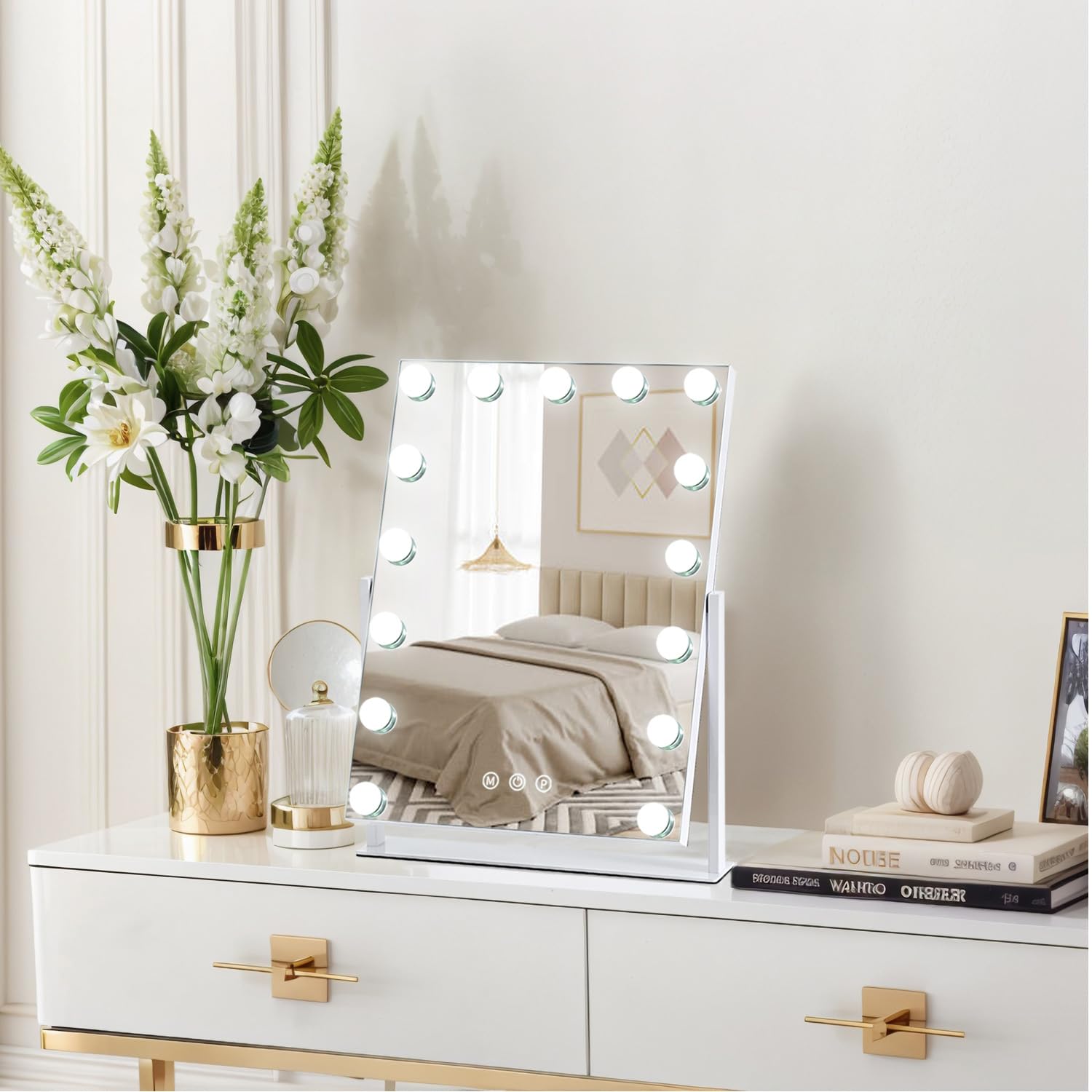 ZBOCAI mirror offers three color modes for natural, warm, or cool lighting.