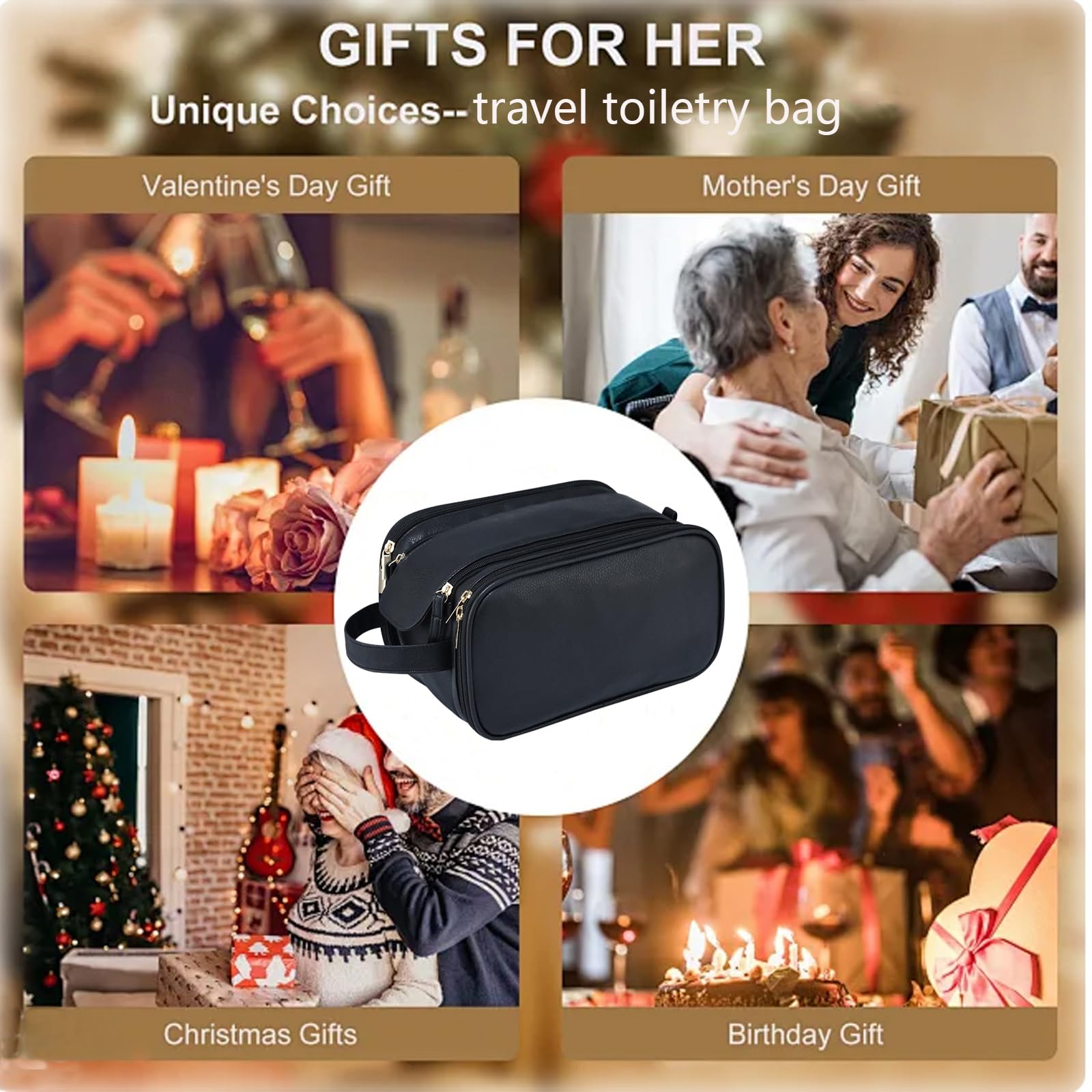 ZCLBJIAHUI waterproof PU leather exterior resists moisture during travel.