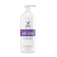 Zealios Advanced Hydration Body Lotion pump-32oz offers quick absorption and non-greasy moisture.