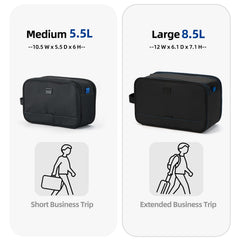 ZEEMO travel toiletry bag in black and blue color complements travel gear