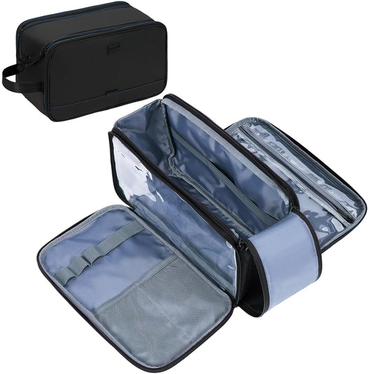 ZEEMO travel toiletry bag large front view for full-size items