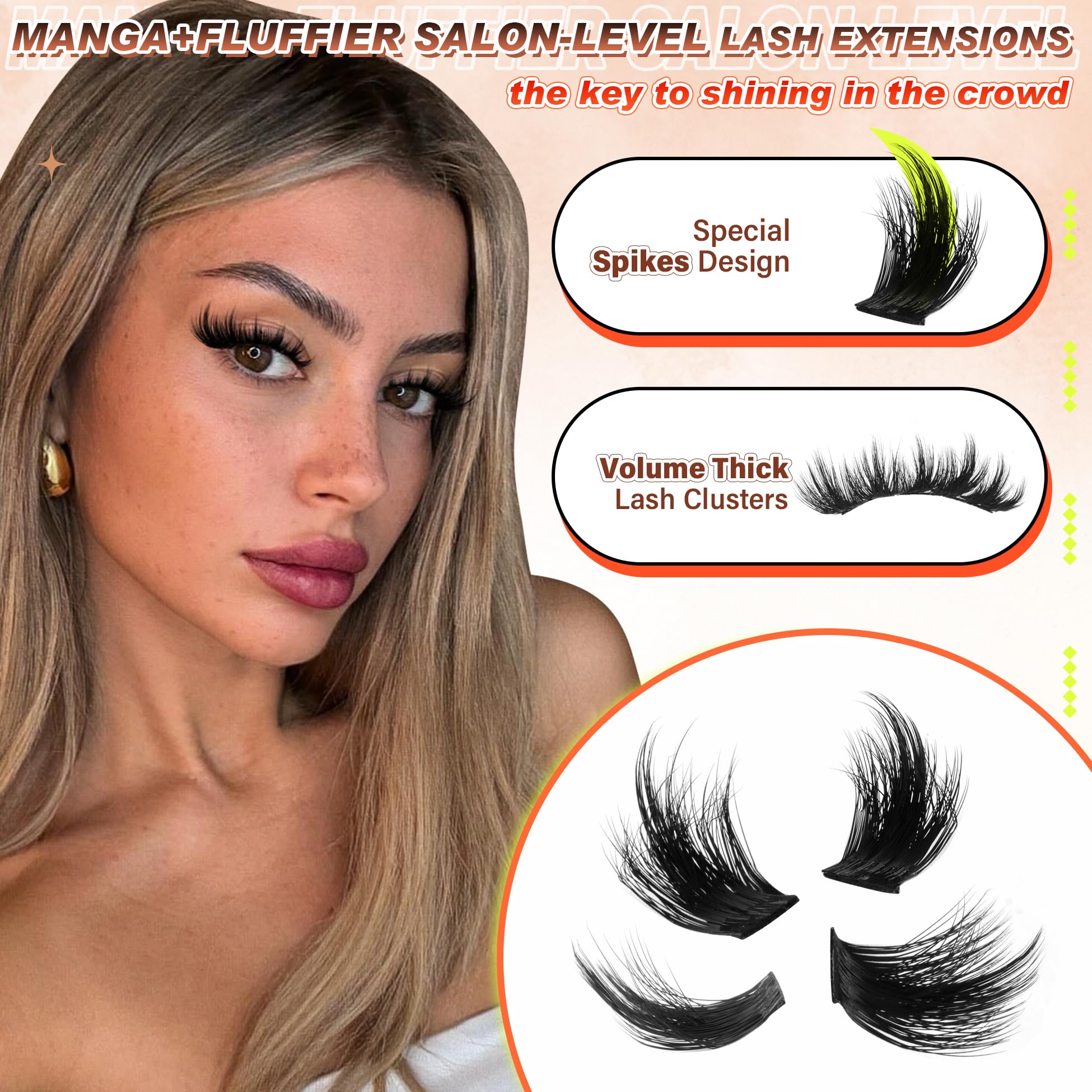 Zegaine D-curly lashes widen the eye for a bright look.