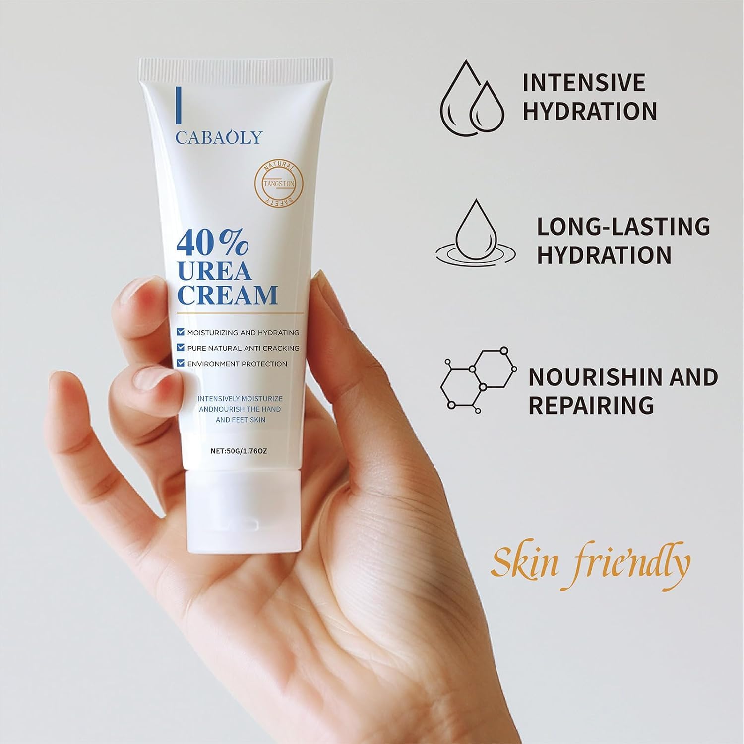 Zegrox Urea Cream 40% non-greasy formula absorbs quickly.