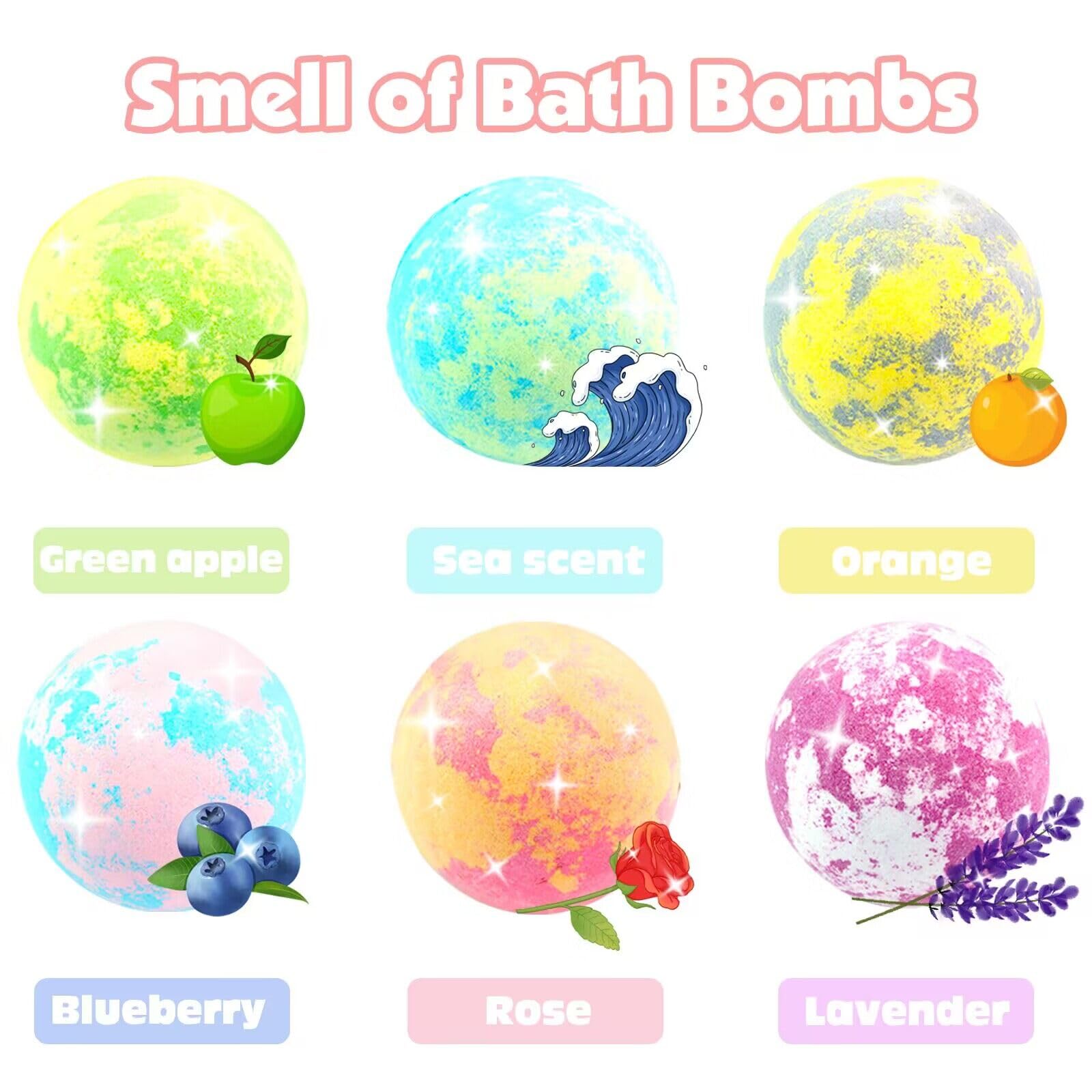 ZEIZHUBN water turns colorful with fizz and scent during bath.