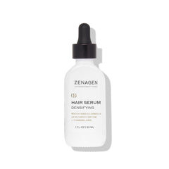 Zenagen Densifying Hair Serum bottle front, lightweight non greasy formula for fine hair