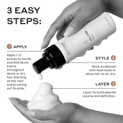 Volume Foam in use for easy, lasting volume with Zenagen Eclipse