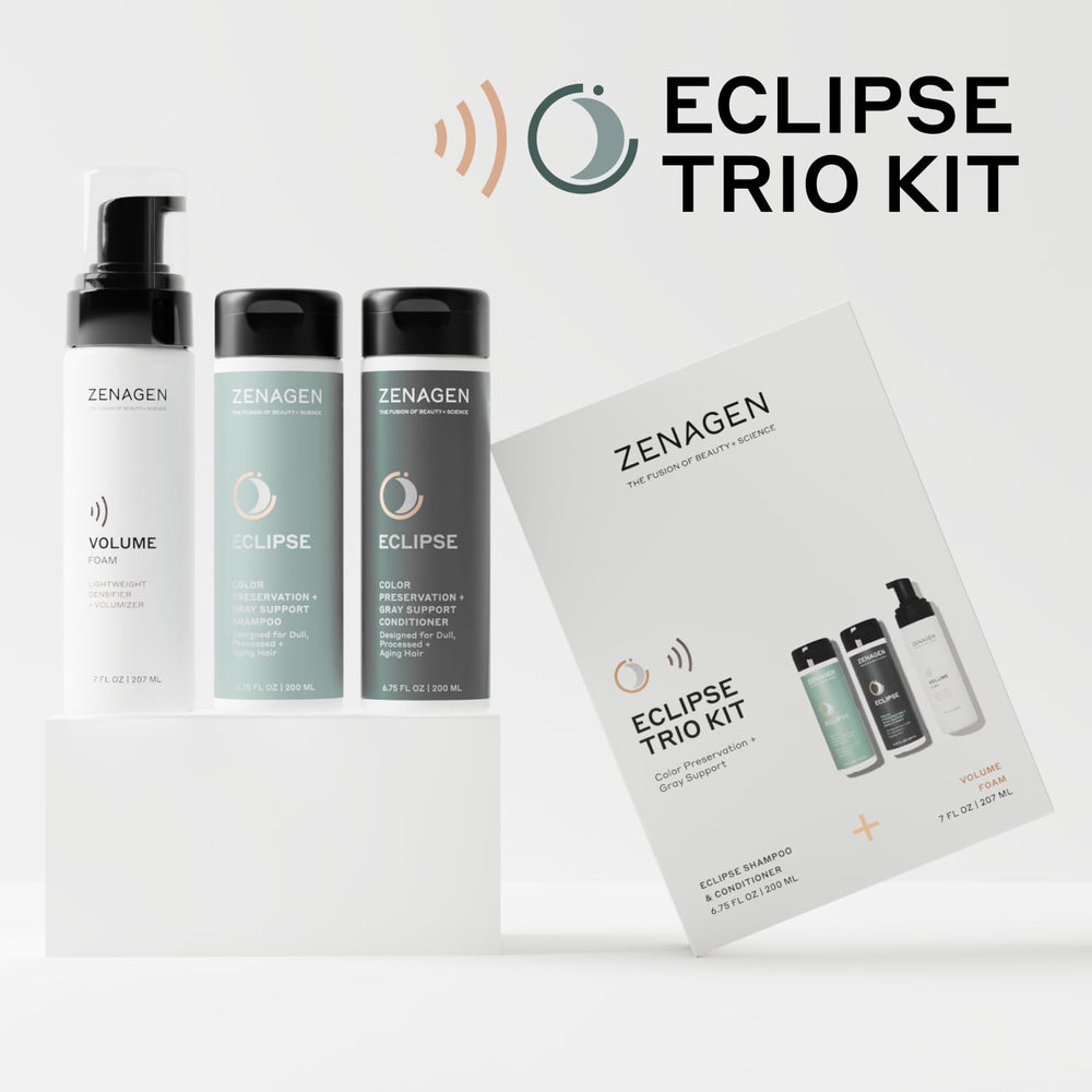 Zenagen Eclipse Volume Foam tube shows lift for voluminous, flexible styles.