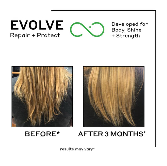 Zenagen Evolve Repair bottle during application showing targeted scalp care and hydration.
