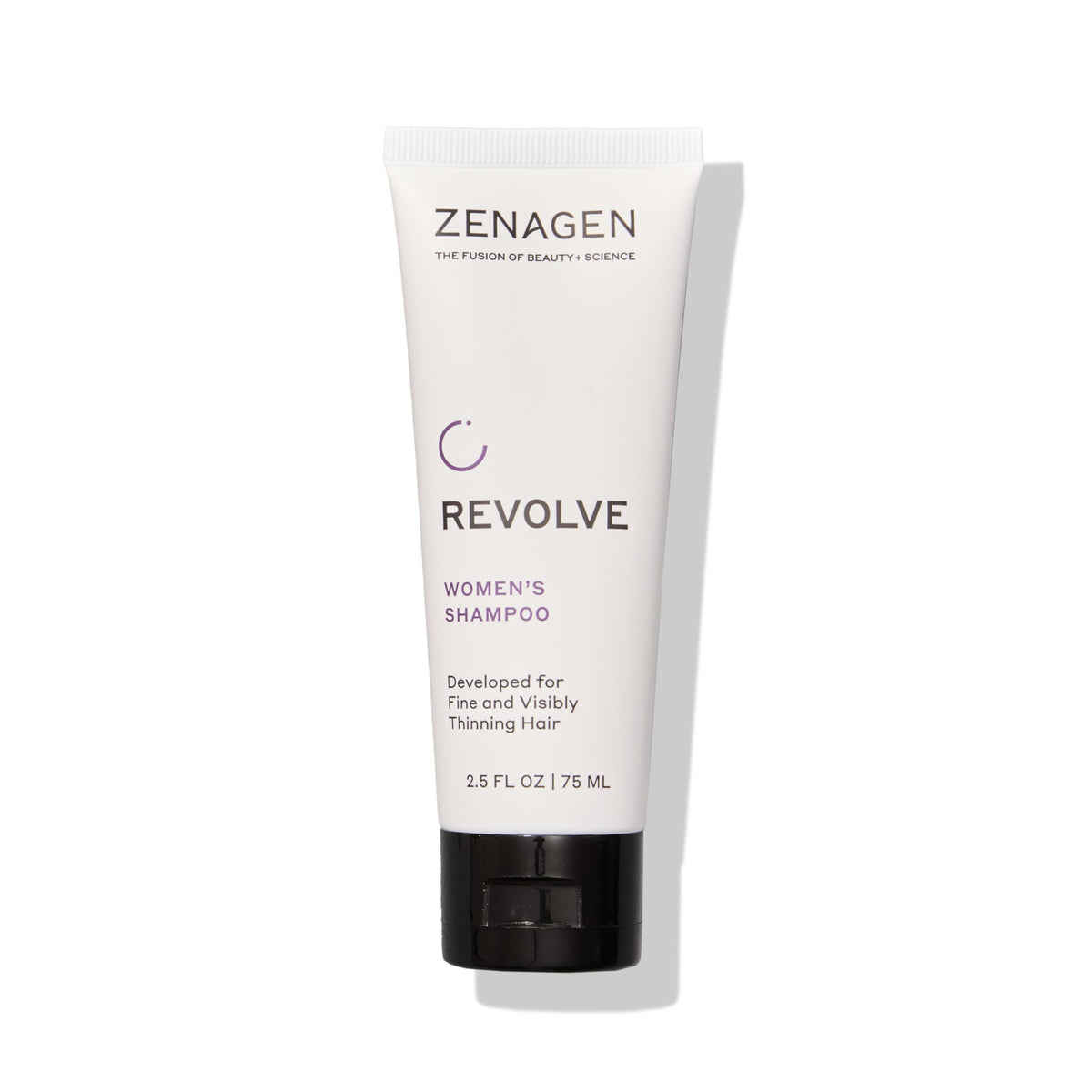 Zenagen Revolve shampoo bottle front view showing thickening formula for finer hair