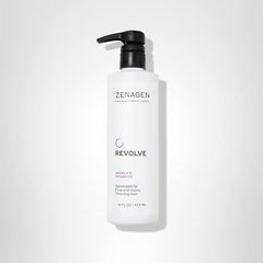 Zenagen Revolve packaging conveys premium plant-based hair care.