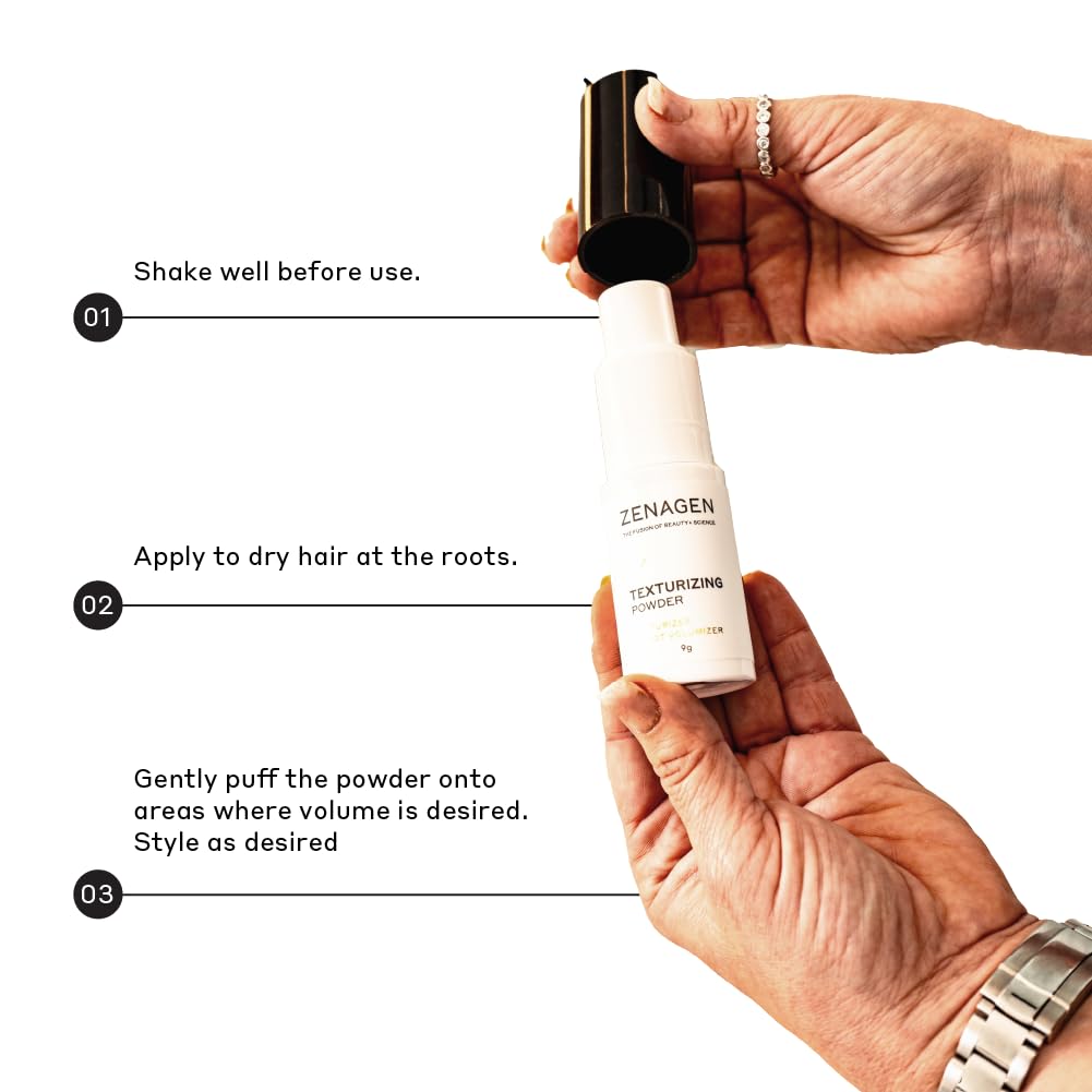 Zenagen Texturizing Powder layers invisibly with no residue.