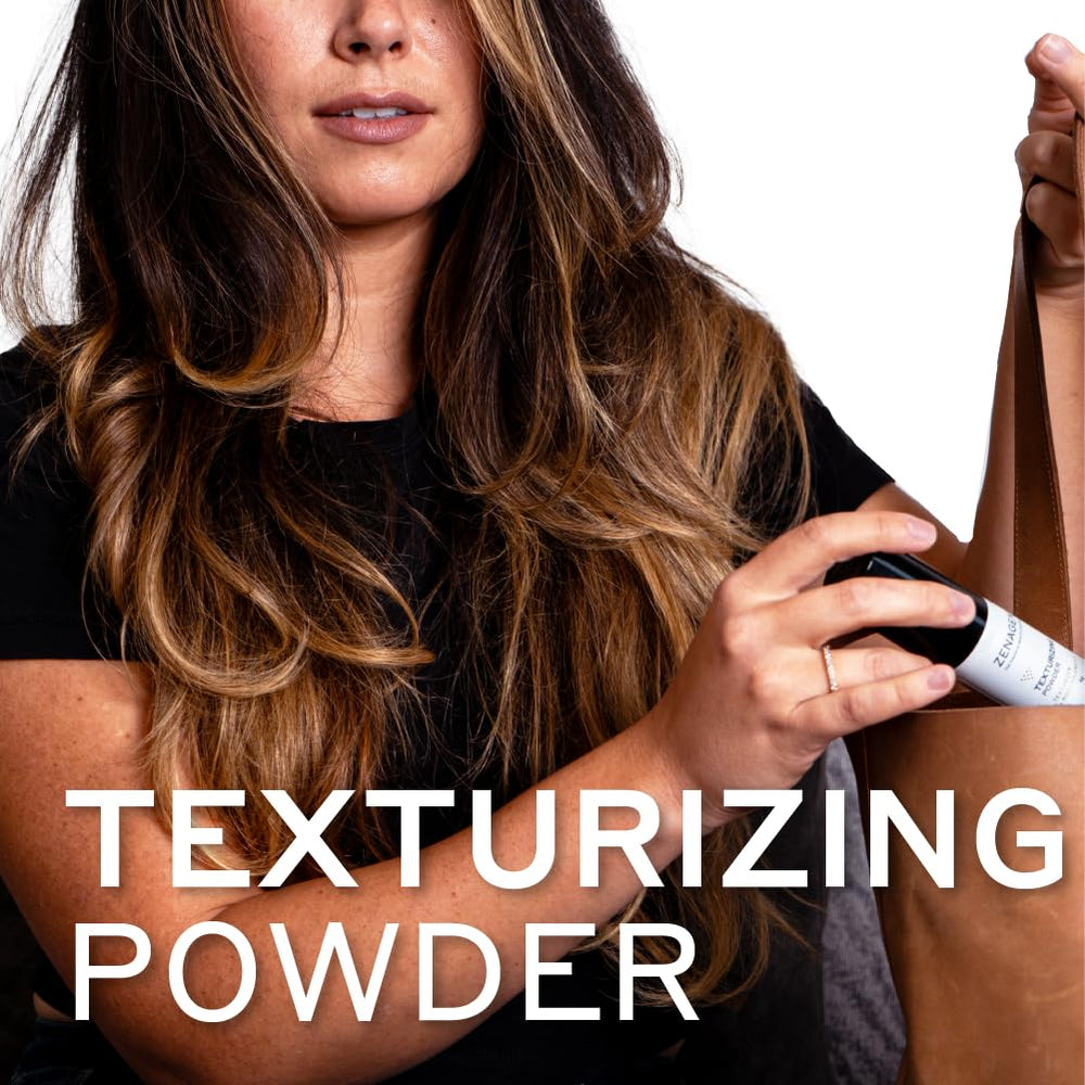 Zenagen Texturizing Powder provides weightless layering without buildup.