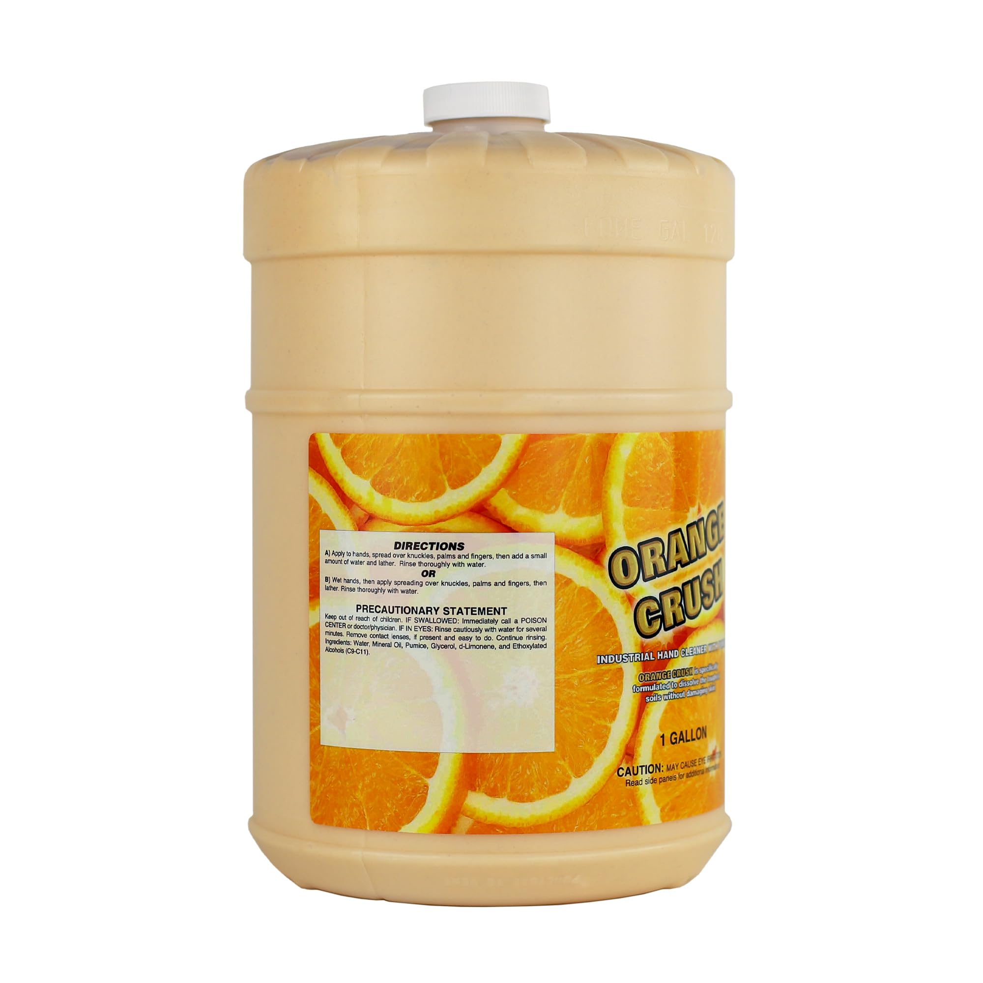 Zenex Orange Crush 1-gallon jug in a busy workshop