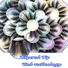 Zenotti 25mm wispy lashes enhance eye size subtly and naturally.