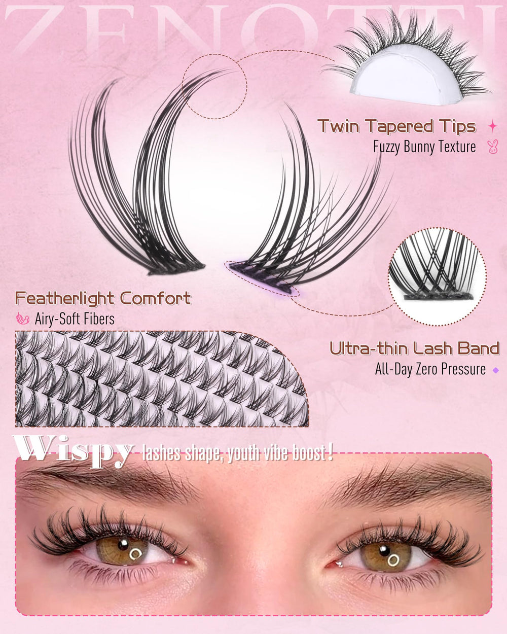 Zenotti Lash Tweezers precision tool aids accurate cluster placement