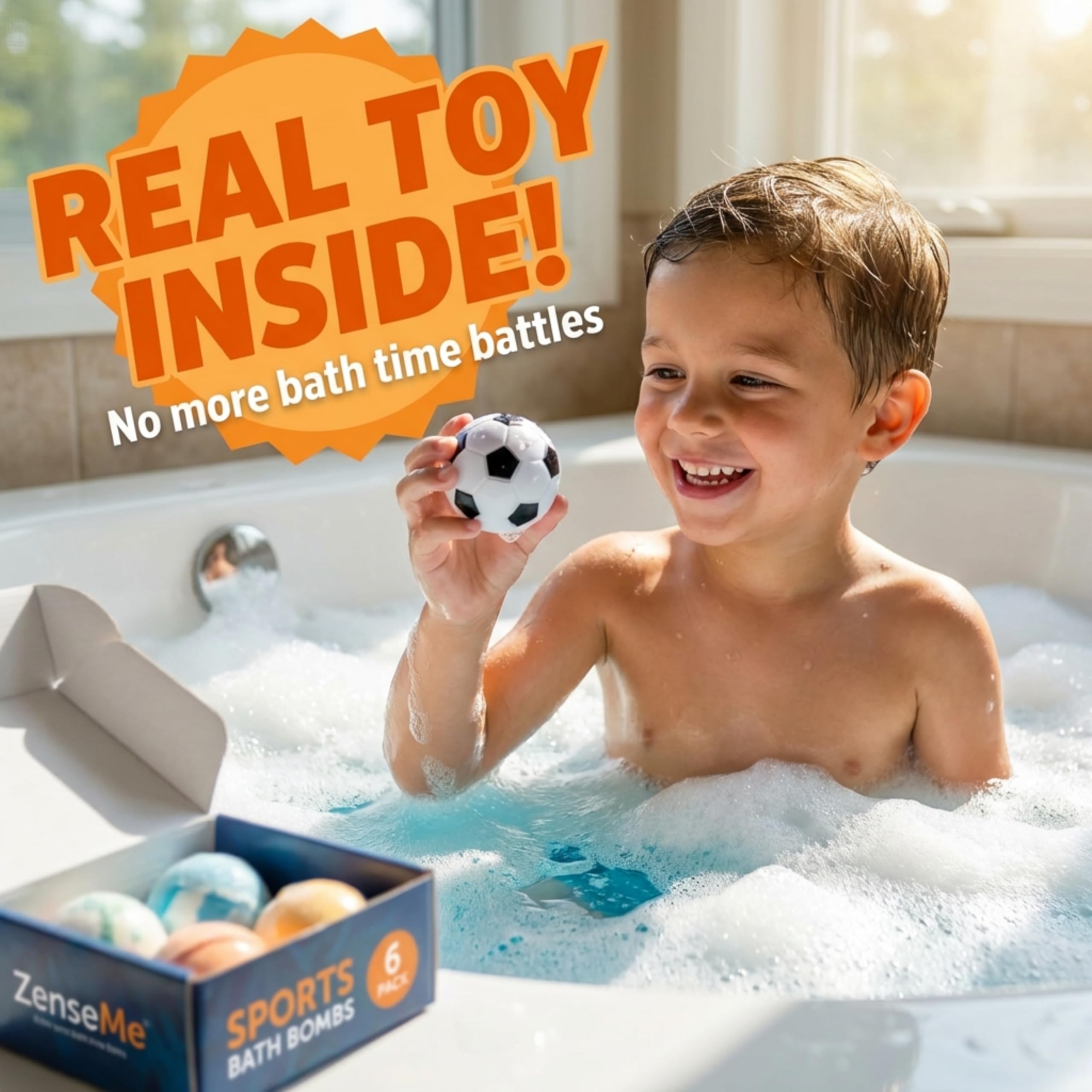 ZenseMe bath bombs with natural essential oils provide gentle fragrance
