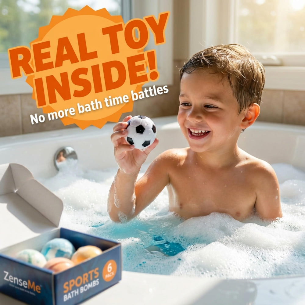 ZenseMe bath bombs with natural essential oils provide gentle fragrance