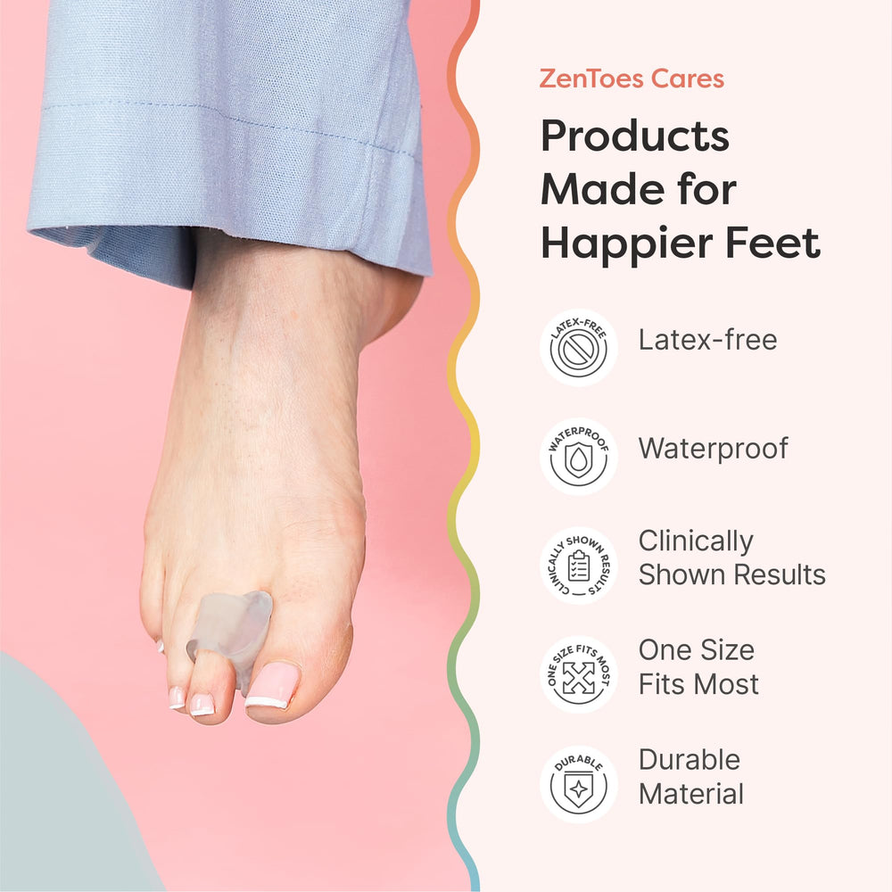 Frosted clear finish blends discreetly with most footwear.