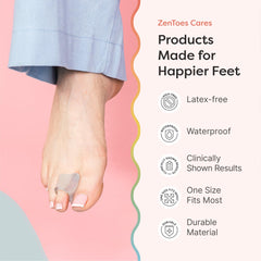 Frosted clear finish blends discreetly with most footwear.
