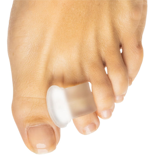 ZenToes Firm Gel Toe Separator on toe for realignment during daily wear.