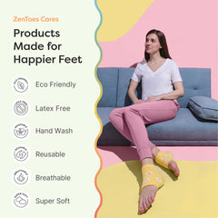 Washable and reusable ZenToes socks keep providing hydration.