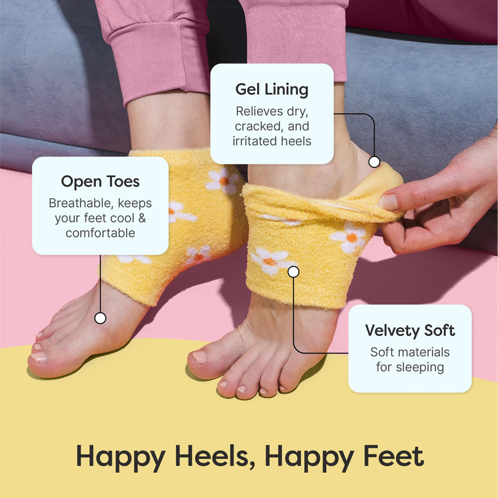 Wide width ZenToes heel sock for extra room and comfort.