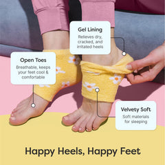 Wide width ZenToes heel sock for extra room and comfort.
