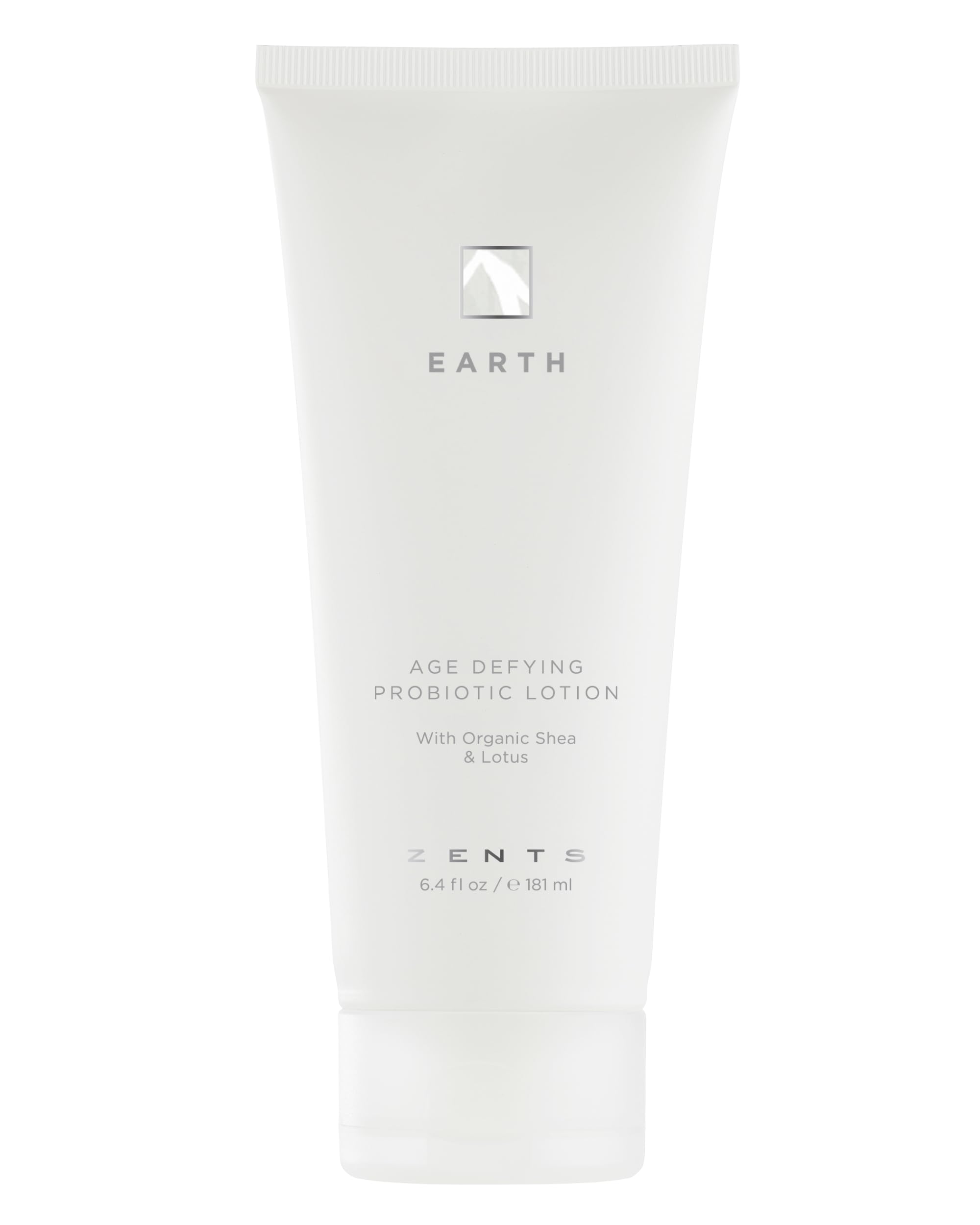 ZENTS Age-Defying Probiotic Body Lotion Earth pump bottle for lasting hydration.