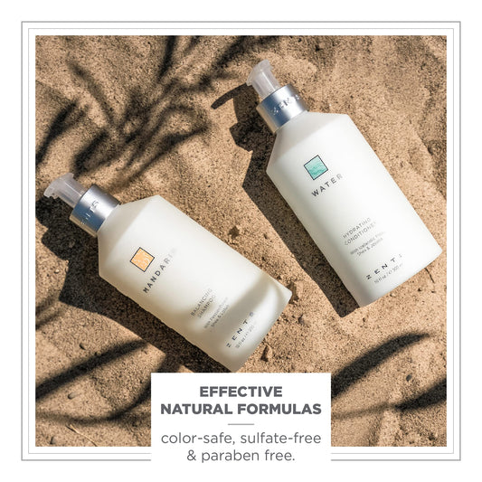 ZENTS Balancing Conditioner bottle highlighting hydrating formula for all hair types
