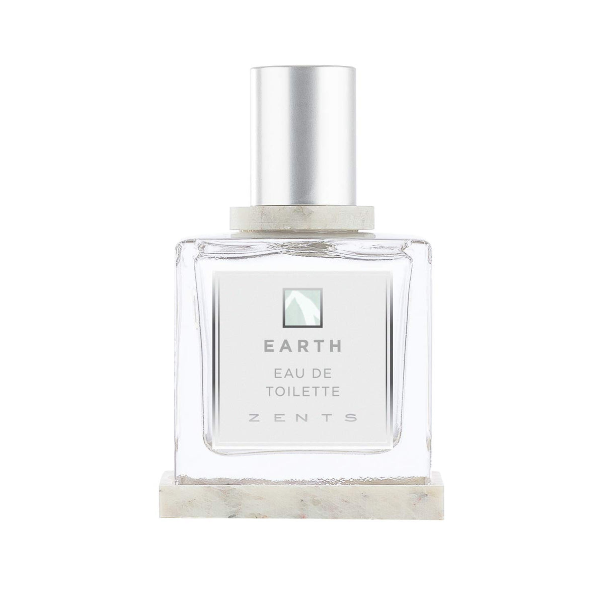 Zents Earth bottle showcasing the unisex fragrance designed for lasting wear.