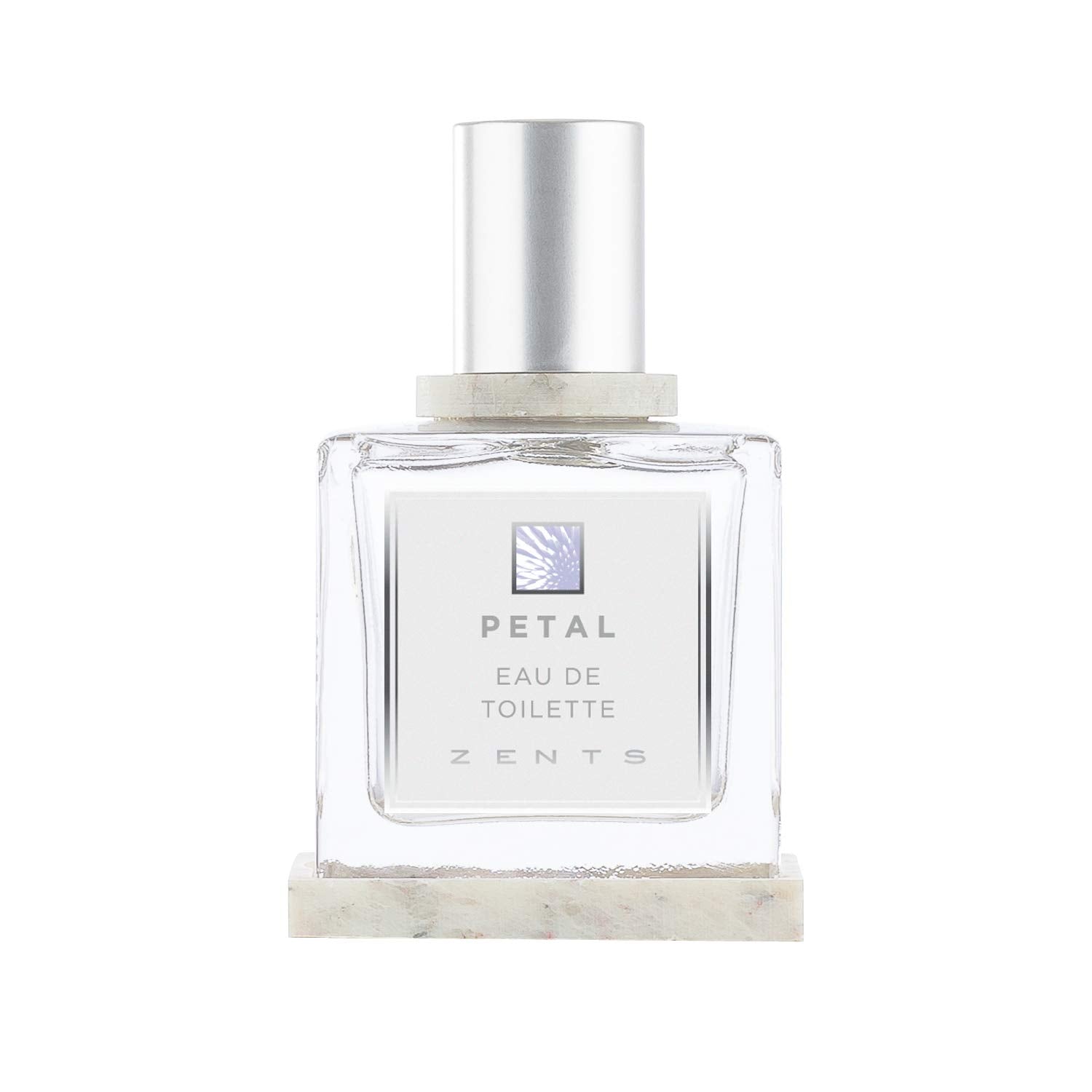 Zents Petal bottle close-up showing a fresh floral scent for daily wear