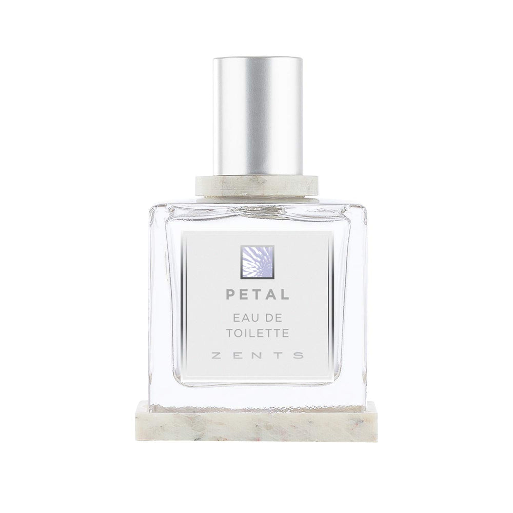 Zents Petal bottle close-up showing a fresh floral scent for daily wear