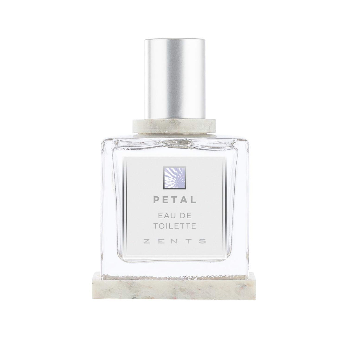 Zents Petal bottle close-up showing a fresh floral scent for daily wear